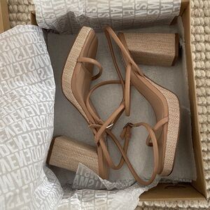 Steve Madden Tan Block Heel Sandals